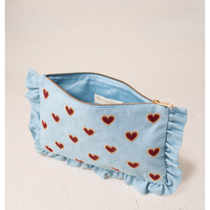 Elizabeth Scarlett Love Hearts Frill Pouch